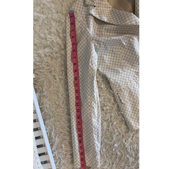 New York & Company Women's Size 6 Stretch White and Beige Printed Blazer #0410 - Picture 13 of 13